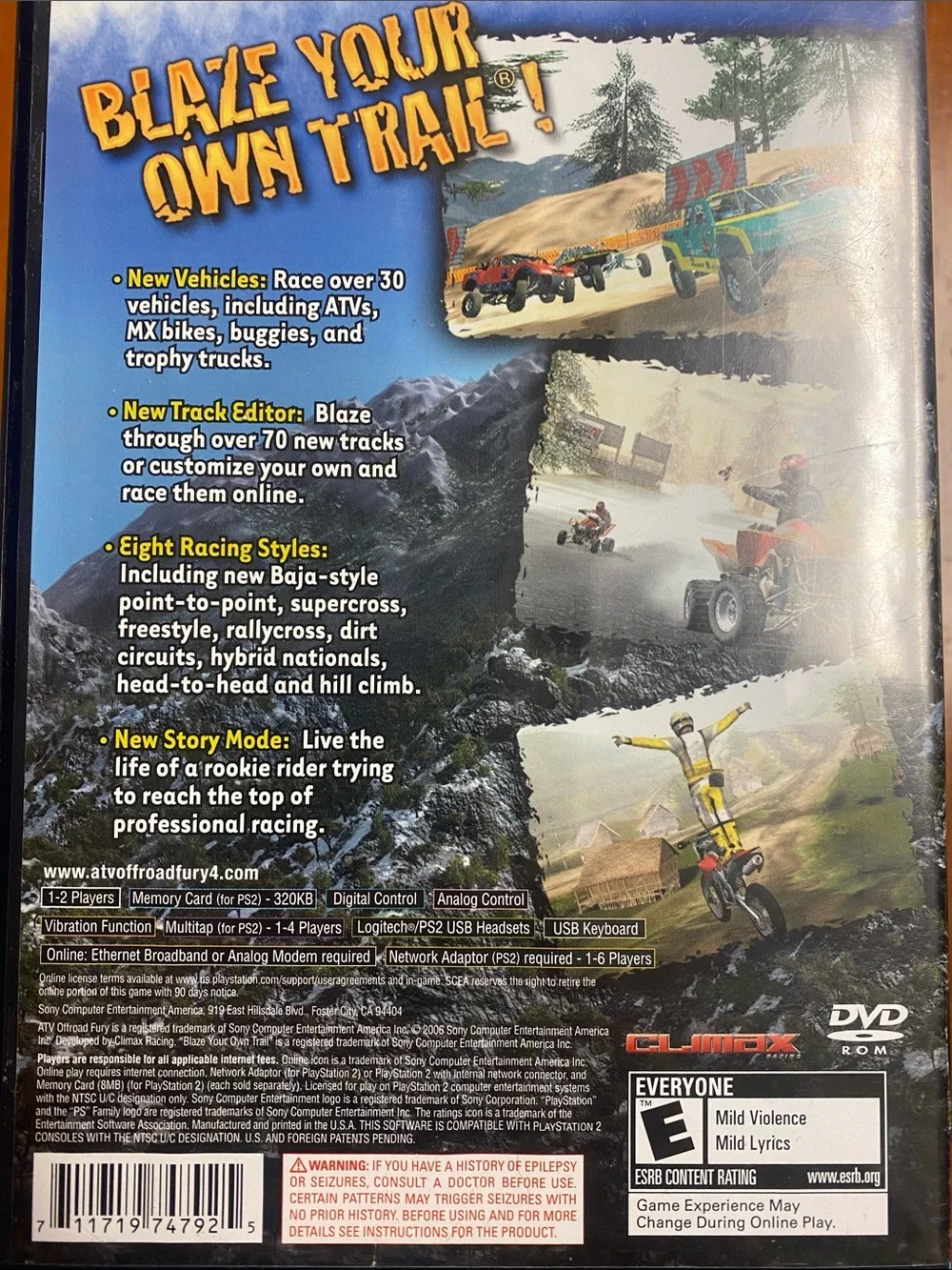 PlayStation 2 - ATV Offroad Fury 4 (Greatest Hits) - Green/Red Cover